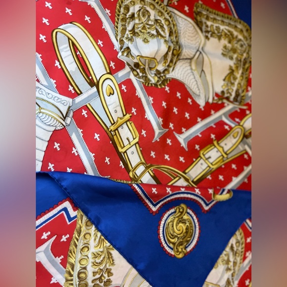 Hermes Scarf "Selles a Housse" by Christiane Vauzelles 35” Silk | Carre Foulard - Picture 5 of 16